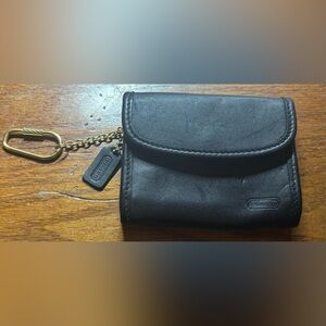 Vintage Coach Black Leather Wallet #7219